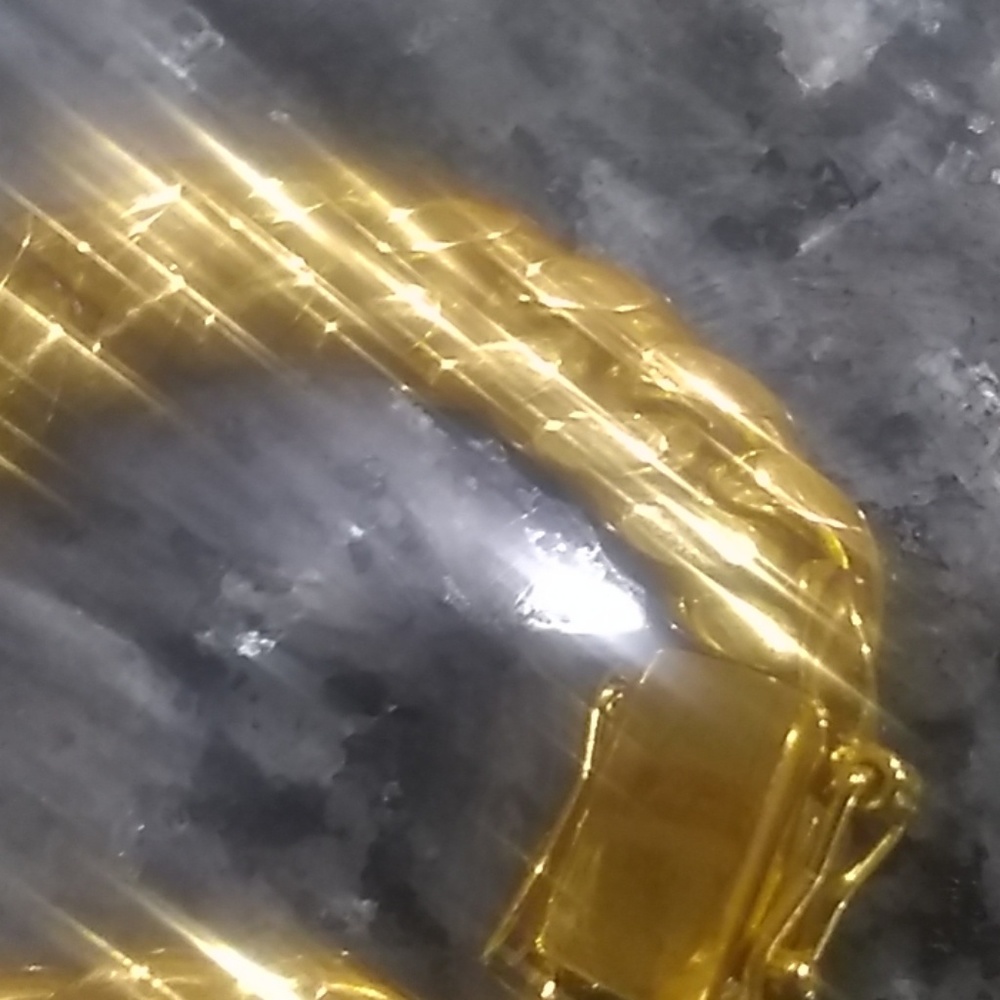 18k gold plated miami cuban link chain